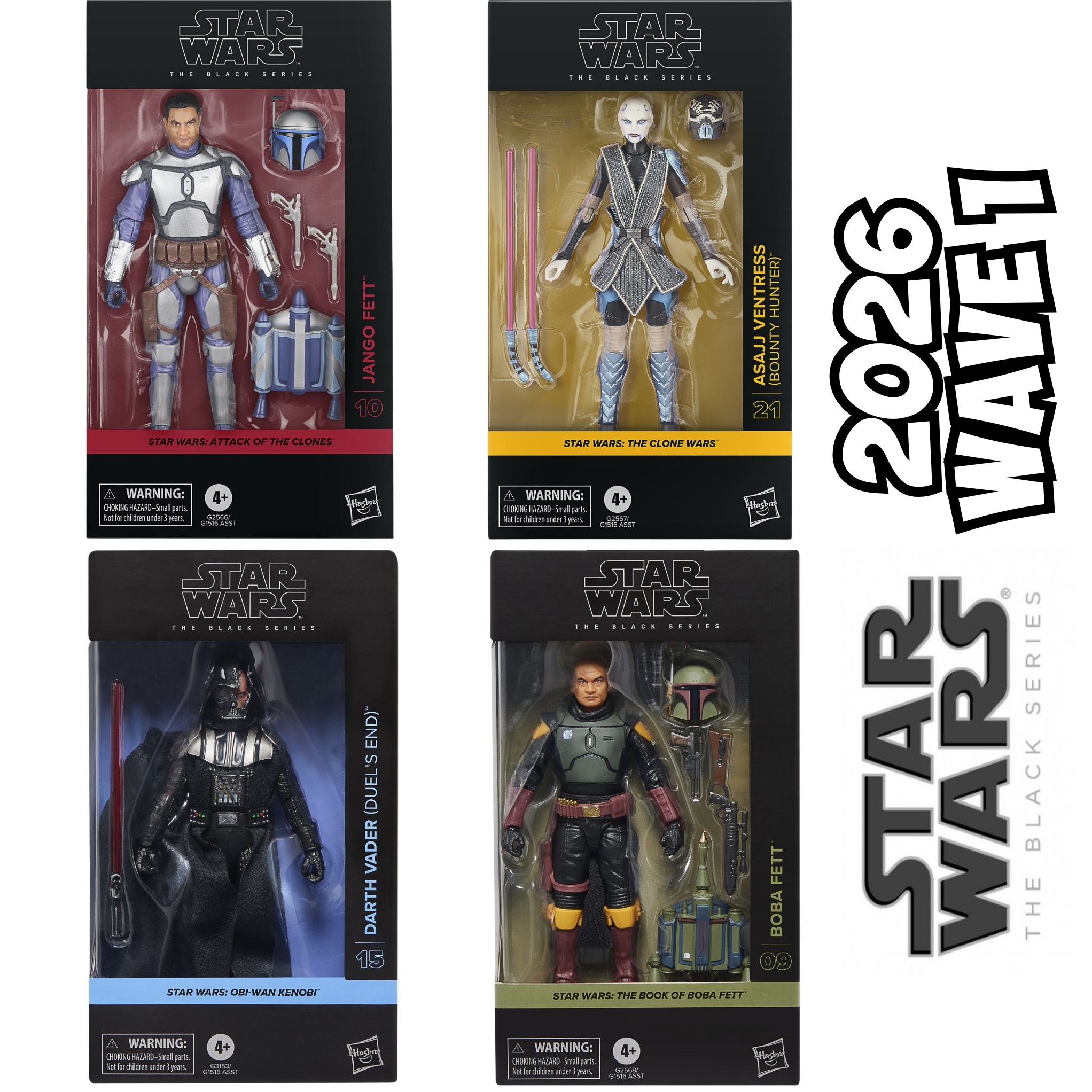 Star Wars Black Series 2026 Wave 1 SET OF 4 - DAMAGED PACKAGING Star Wars Black Series 2026 Wave 1 SET OF 4 - DAMAGED PACKAGING
