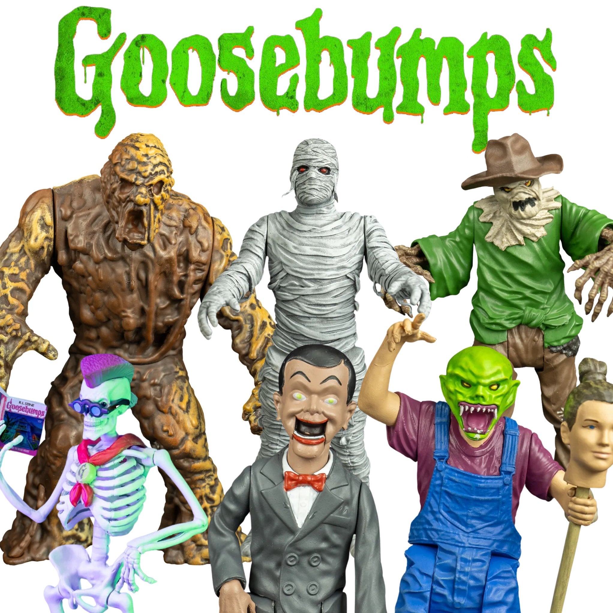 curly monsters Goosebumps COMPLETE SET OF 5 with Curly Build-A-Figure (5" Scale)