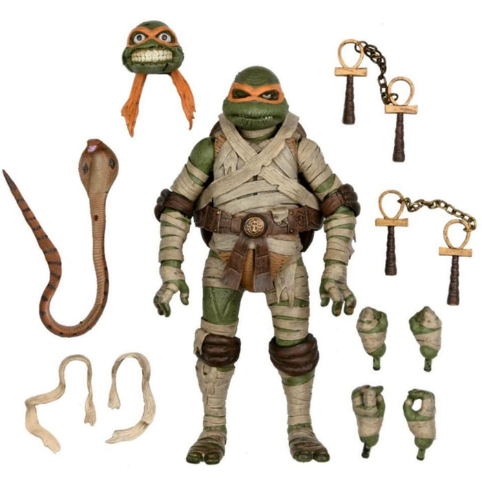NECA Universal Monsters Teenage Mutant Ninja Turtles Michelangelo as The Mummy