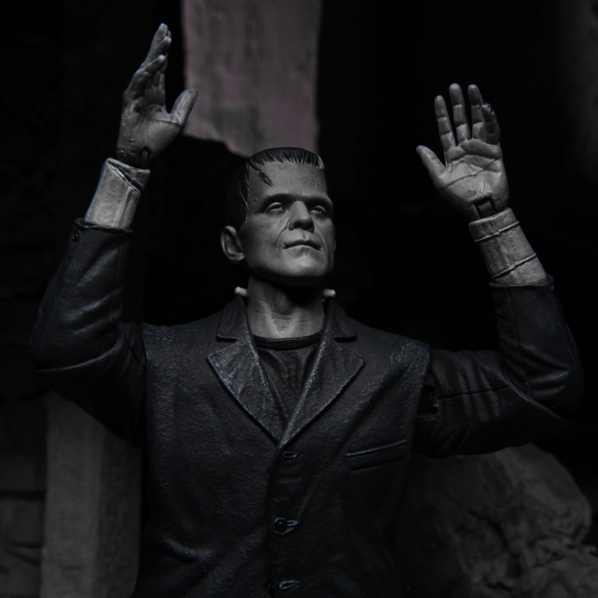 neca universal monsters black and white Universal Monsters Ultimate Frankenstein's Monster (Black & White) Action Figure