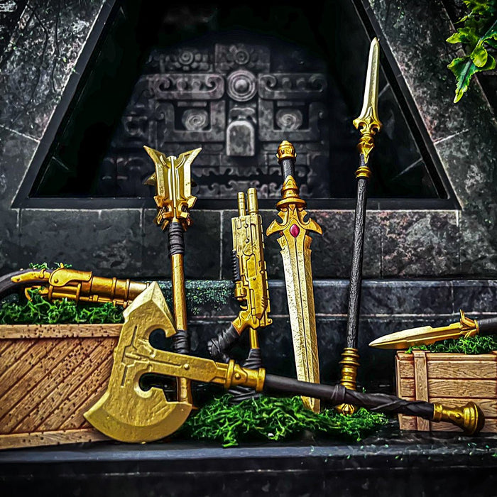Animals Warriors of the Kingdom Primal Accessories: Gold Weapons Set