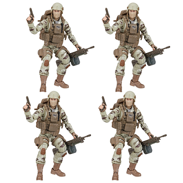 G.I. Joe Classified 60th Anniversary Deluxe Action Soldier Infantry Soldier ARMY BUILDER SET OF 4