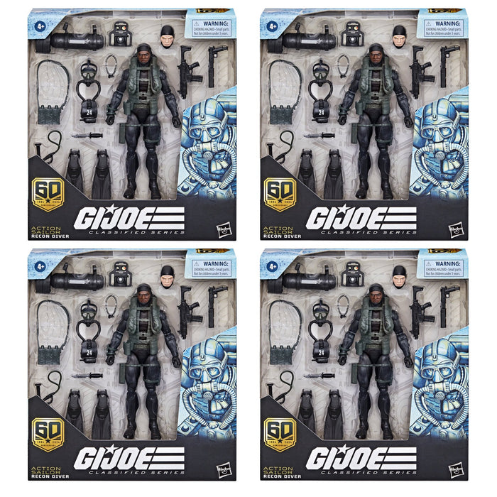 G.I. Joe Classified 60th Anniversary Deluxe Action Sailer Recon Diver ARMY BUILDER SET OF 4