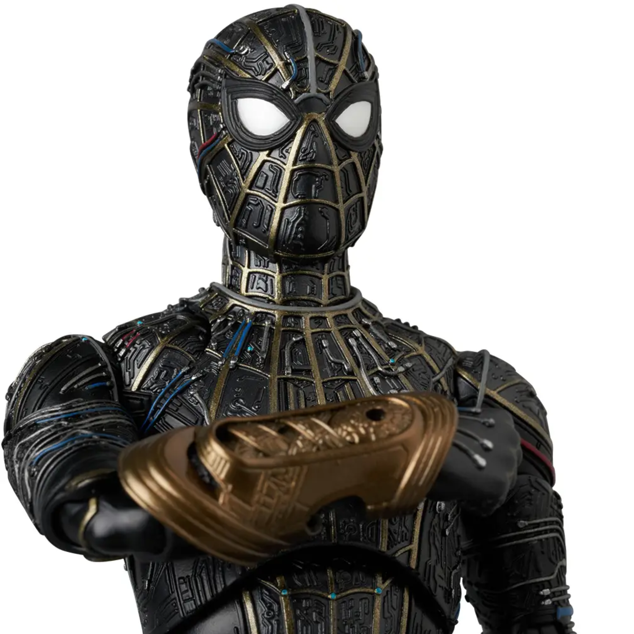 Spider-Man: No Way Home MAFEX Spider-Man (Black & Gold Suit Spider-Man: No Way Home MAFEX Spider-Man (Black & Gold Suit