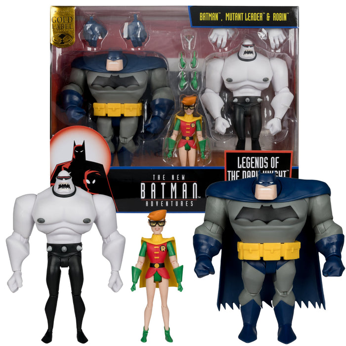 DC Direct New Batman Adventures Batman, Mutant Leader & Robin 3-Pack (Legends of The Dark Knight)