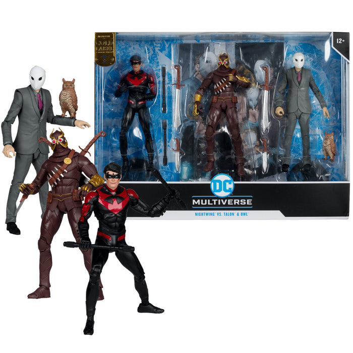 DC Multiverse Exclusive Gold Label Nightwing vs. Talon & Owl 3-Pack (Batman: Court of Owls)