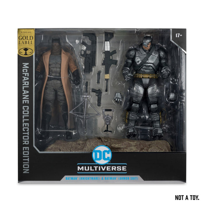 DC Multiverse Exclusive Gold Label Batman Knightmare & Batman Armor Suit 2-Pack (Batman v Superman: Dawn of Justice)