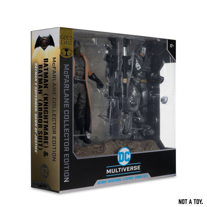 DC Multiverse Exclusive Gold Label Batman Knightmare & Batman Armor Suit 2-Pack (Batman v Superman: Dawn of Justice)