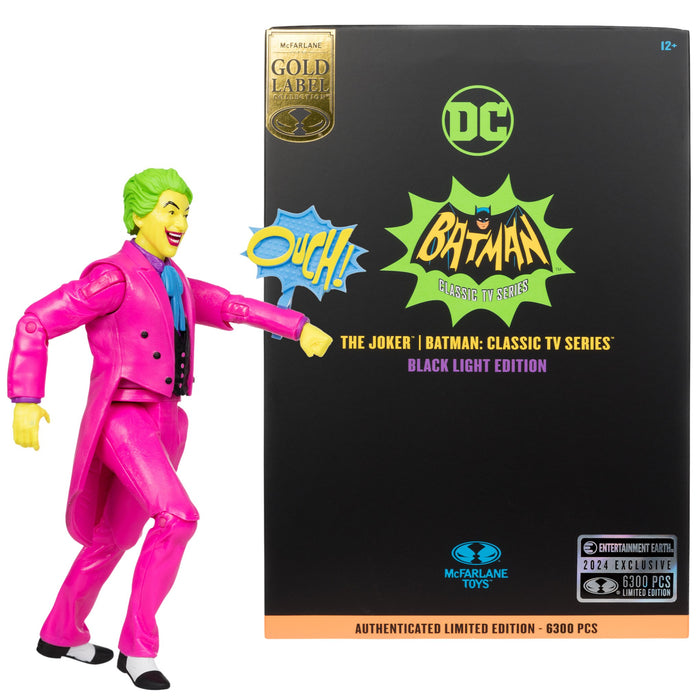 DC Multiverse Exclusive Gold Label Batman: Classic TV Series Joker (Black Light Edition)