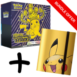 Pokémon TCG: Surging Sparks Elite Trainer Box & Pikachu Ultra Pro 9-Pocket PRO-Binder Bundle