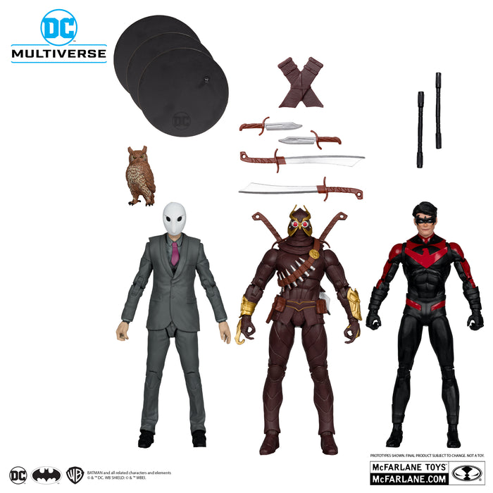 DC Multiverse Exclusive Gold Label Nightwing vs. Talon & Owl 3-Pack (Batman: Court of Owls)