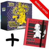 Pokémon TCG: Surging Sparks Elite Trainer Box & Charmander Ultra Pro 9-Pocket PRO-Binder Bundle