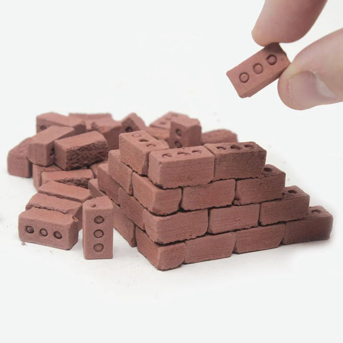 Mini Materials 1:12 Scale Mini Red Bricks (50 Pack)