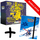 Pokémon TCG: Surging Sparks Elite Trainer Box & Greninja Ultra Pro 9-Pocket PRO-Binder Bundle