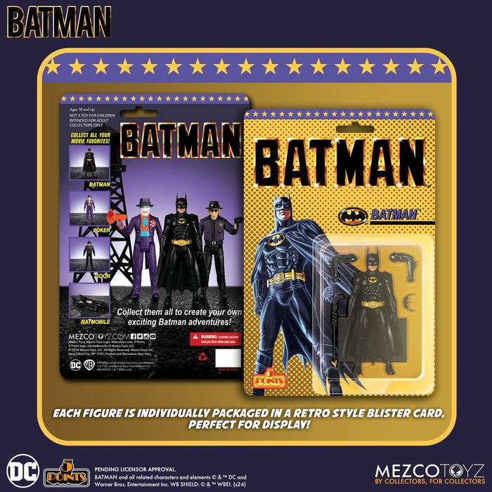 Mezco 5 Points Batman (1989) Set of 3