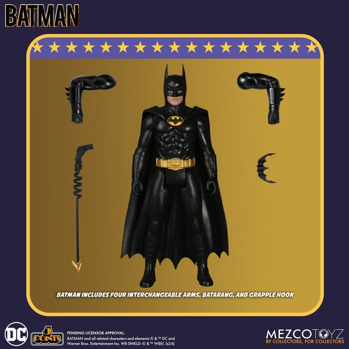 Mezco 5 Points Batman (1989) Set of 3