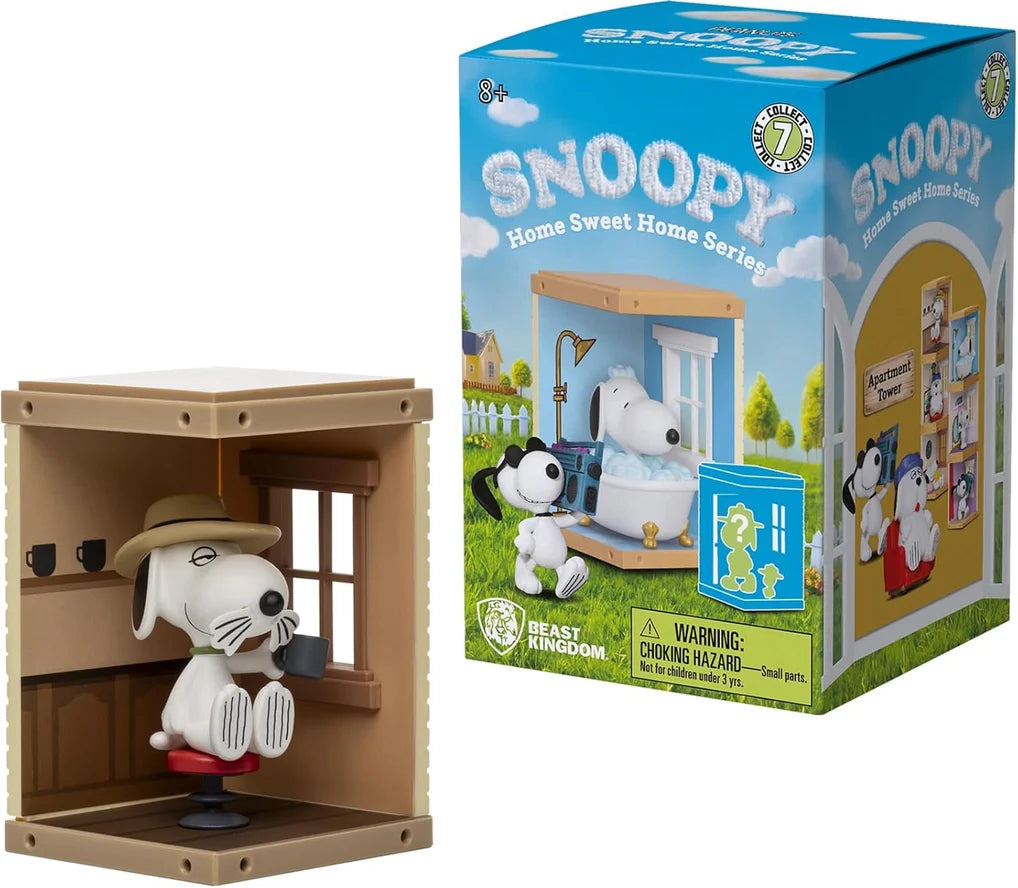 YuMe Snoopy Home Sweet Home Mini-Figure Box (Box of 6 Individually Boxed) - Action Figures
