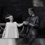 NECA Universal Monsters Bride Of Frankenstein 90th Anniversary The Monster & His Mate 2-Pack (Black & White)