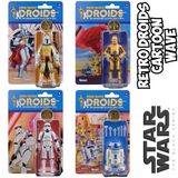 Star Wars The Black Series Retro Droids Cartoon Wave SET OF 4