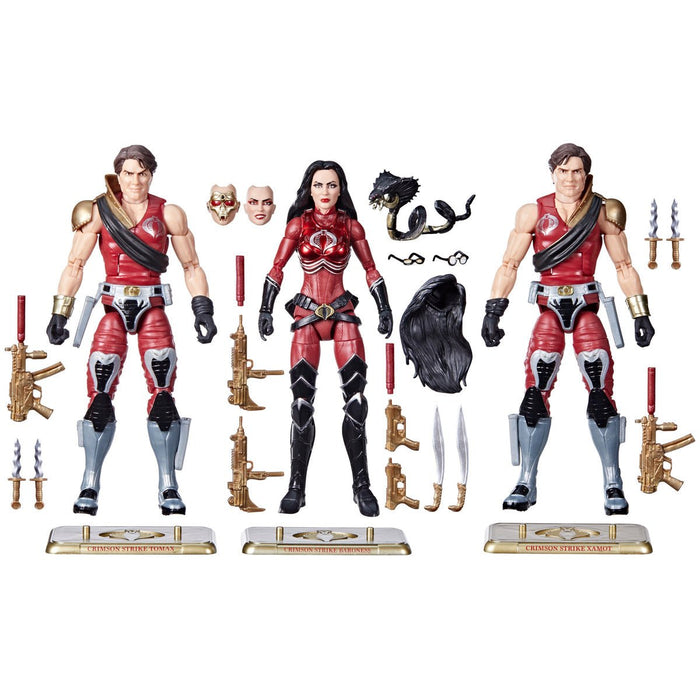 G.I. Joe Classified #82 Exclusive Crimson Strike Team: Baroness, Tomax, & Xamot