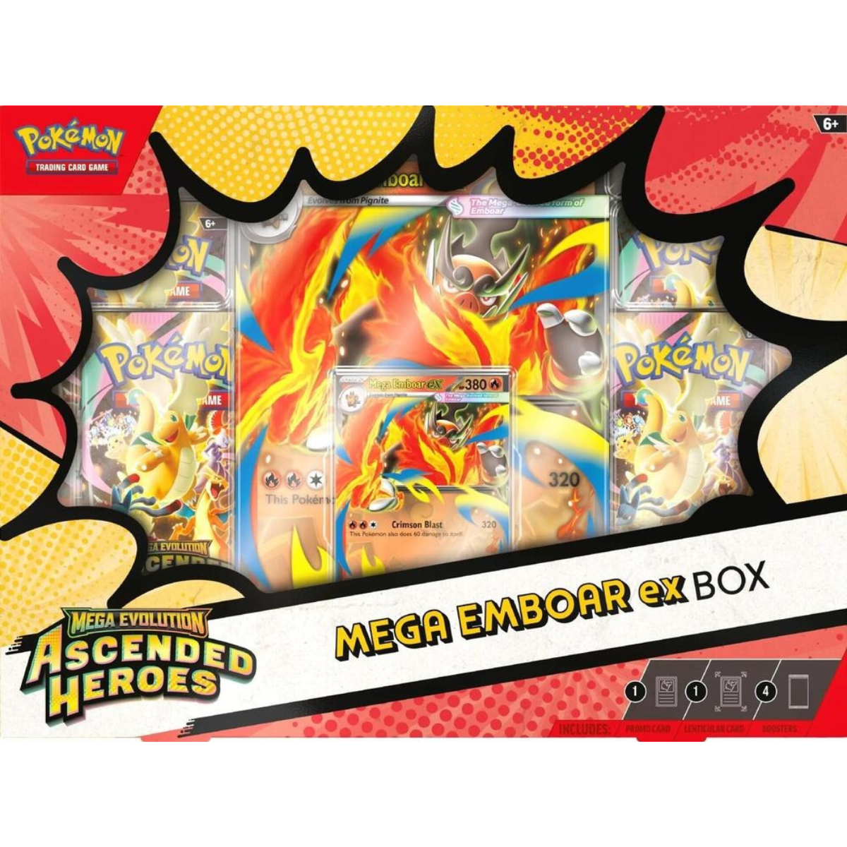 Pokmon TCG: Mega Evolutions Ascended Heroes Mega Emboar Box-CARDBOARD Nerdzoic Toy Store Pokmon TCG: Mega Evolutions Ascended Heroes Mega Emboar Box-CARDBOARD Nerdzoic Toy Store