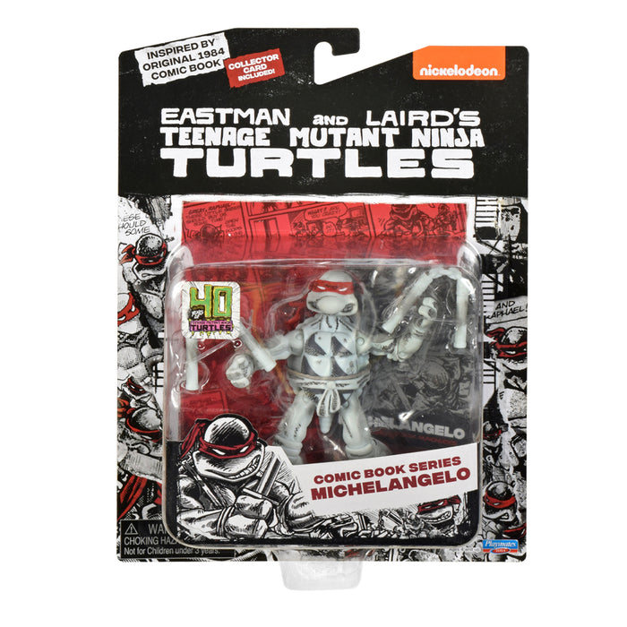 Teenage Mutant Ninja Turtles Classic Comic Book Series Black and White Turtles Action Figure 4-Pack