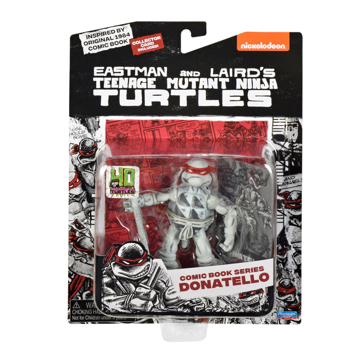 Teenage Mutant Ninja Turtles Classic Comic Book Series Black and White Turtles Action Figure 4-Pack