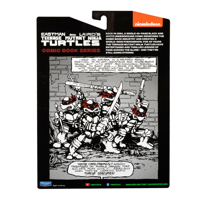 Teenage Mutant Ninja Turtles Classic Comic Book Series Black and White Turtles Action Figure 4-Pack