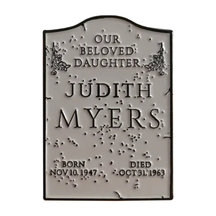 Halloween Judith Myers Tombstone Enamel Pin