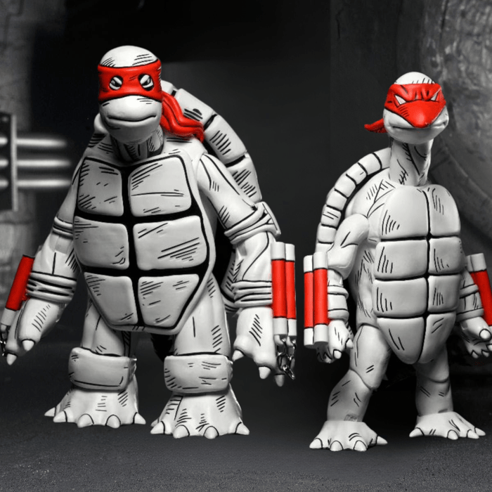 NECA Teenage Mutant Ninja Turtles Black & White Fist Turtles 2-Pack (Mirage Comics)