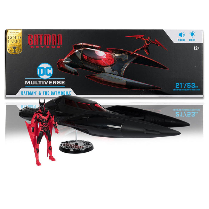 DC Multiverse Exclusive Gold Label Batman & Batmobile w/Lights and Sound (Batman Beyond)