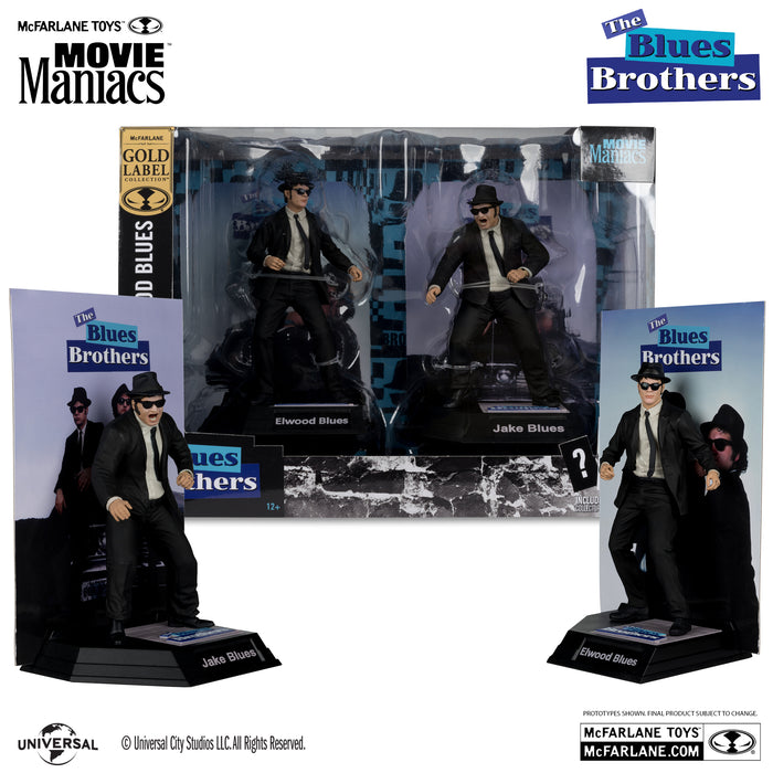 McFarlane Movie Maniacs Exclusive Gold Label Blues Brothers 2-Pack