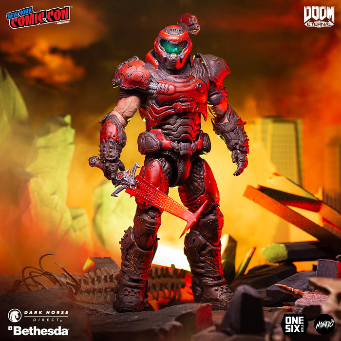 Mondo NYCC Exclusive DOOM Eternal Doom Slayer (Crimson Variant)