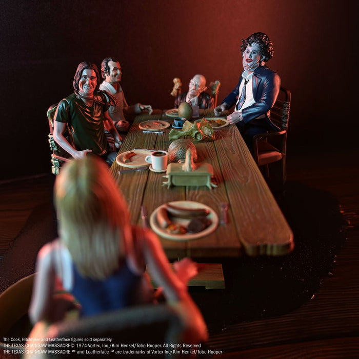 Texas Chainsaw Massacre Dinner Scene Playset with Sally & Grandma (5" Scale)