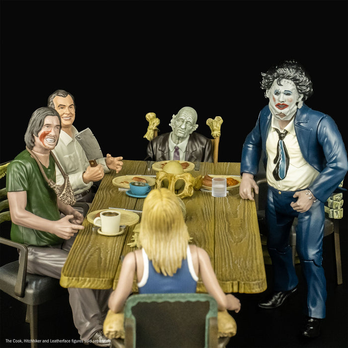 Texas Chainsaw Massacre Dinner Scene Playset with Sally & Grandma (5" Scale)