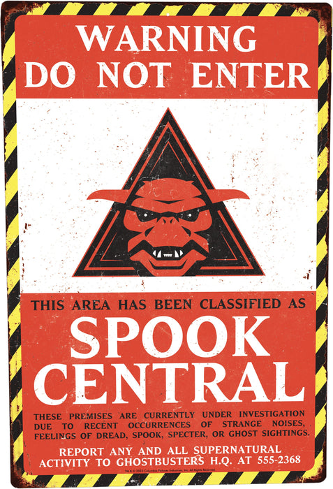Ghostbusters "Spook Central" Metal Sign