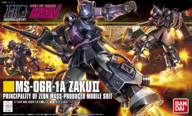 Mobile Suit Gundam HGUC MS-06R-1A Zaku II Black Tri-star