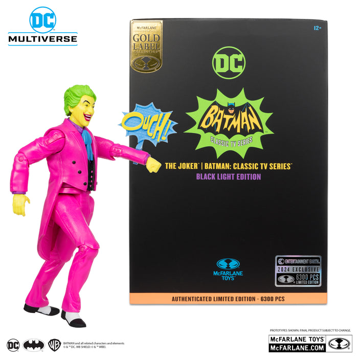 DC Multiverse Exclusive Gold Label Batman: Classic TV Series Joker (Black Light Edition)