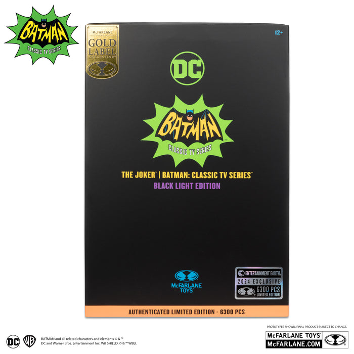 DC Multiverse Exclusive Gold Label Batman: Classic TV Series Joker (Black Light Edition)