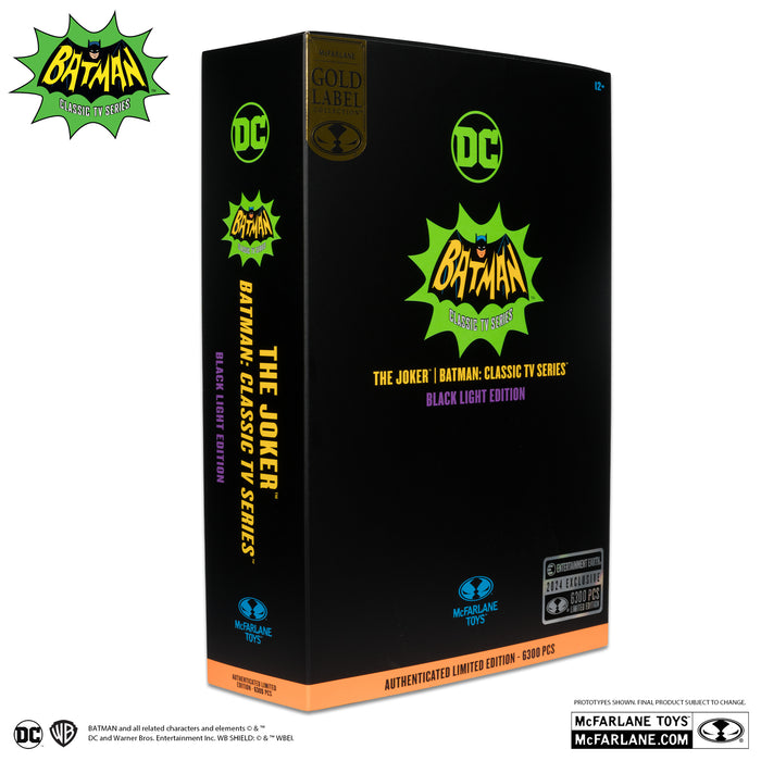 DC Multiverse Exclusive Gold Label Batman: Classic TV Series Joker (Black Light Edition)