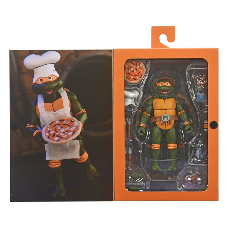 NECA Teenage Mutant Ninja Turtles Pizza Club Michelangelo (Cartoon Version)