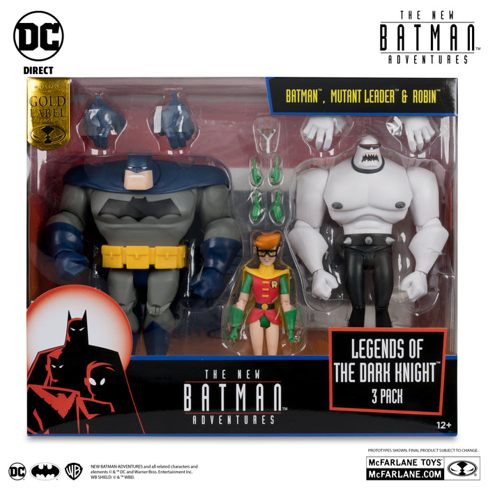 DC Direct New Batman Adventures Batman, Mutant Leader & Robin 3-Pack (Legends of The Dark Knight)