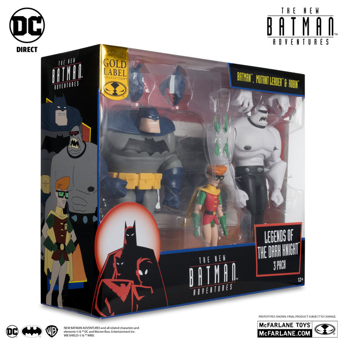 DC Direct New Batman Adventures Batman, Mutant Leader & Robin 3-Pack (Legends of The Dark Knight)