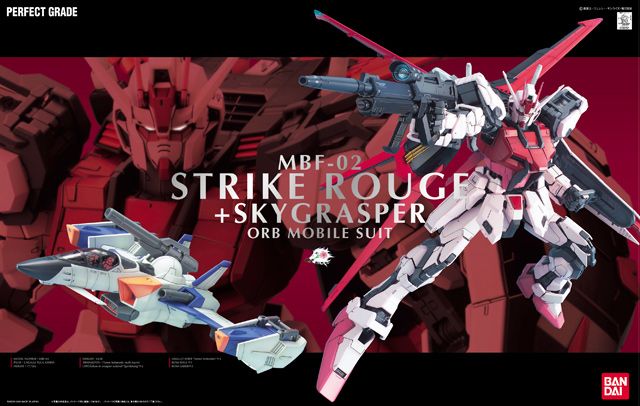 Mobile Suit Gundam PG MBF-02 Strike Rouge + Sky Grasper