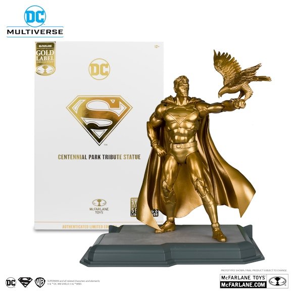 DC Multiverse SDCC Exclusive Gold Label Superman (Centennial Park Tribute)