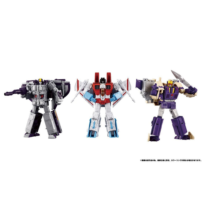 Transformers Dramatic Capture Series DCS-3 Triple Threat Astrotrain, Blitzwing, and Starscream Set