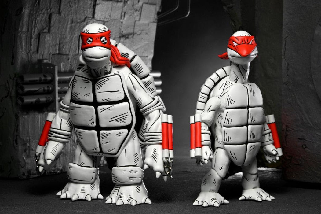 NECA Teenage Mutant Ninja Turtles Black & White Fist Turtles 2-Pack (Mirage Comics)