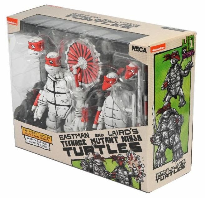 NECA Teenage Mutant Ninja Turtles Black & White Fist Turtles 2-Pack (Mirage Comics)