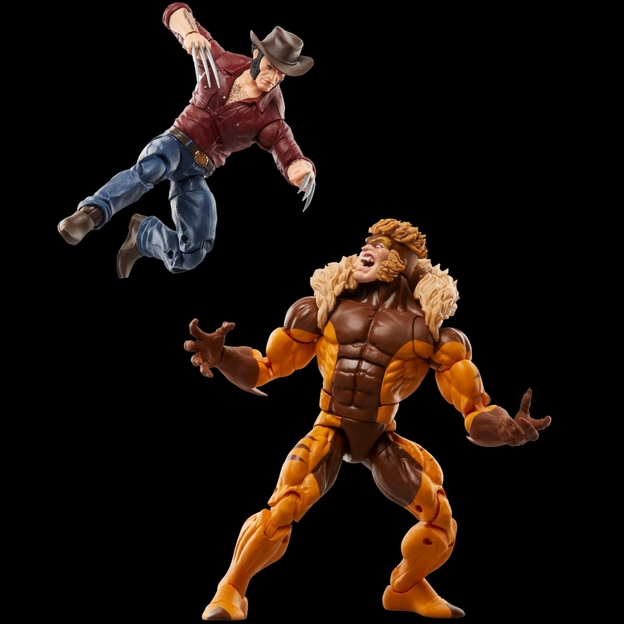 Marvel Legends Wolverine 50th Anniversary Logan vs Sabretooth 2Pack