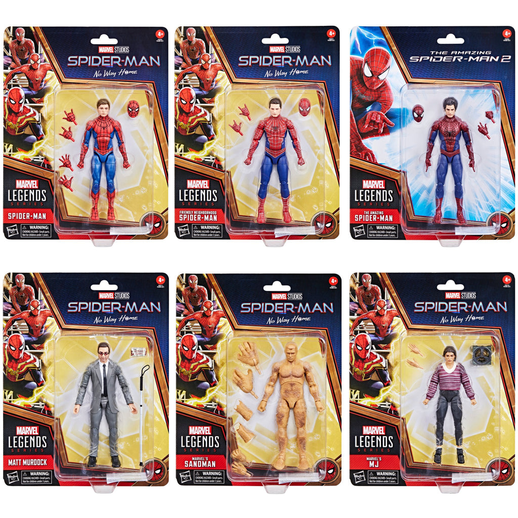 Marvel Legends Spider-Man No Way Home Retro Wave COMPLETE SET OF 6 —  Nerdzoic Toy Store